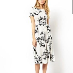 Asos Midi floral print A-line dress